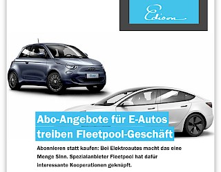 Abo-Angebote für E-Autos treiben Fleetpool-Geschäft