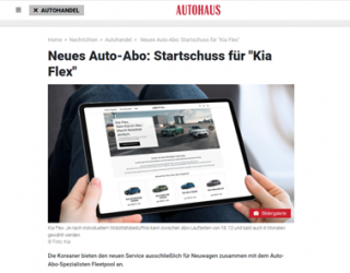 Neues Auto-Abo: Startschuss für "Kia Flex"